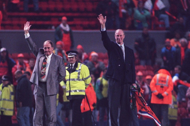 Jack Charlton waves goodbye to the Irish fans after the first leg of the Euro '96 play-off against the Netherlands.